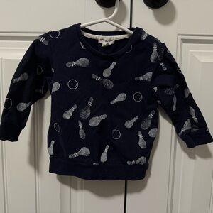 Mikes the label 
 Navy Bowling-Print Sweatshirt